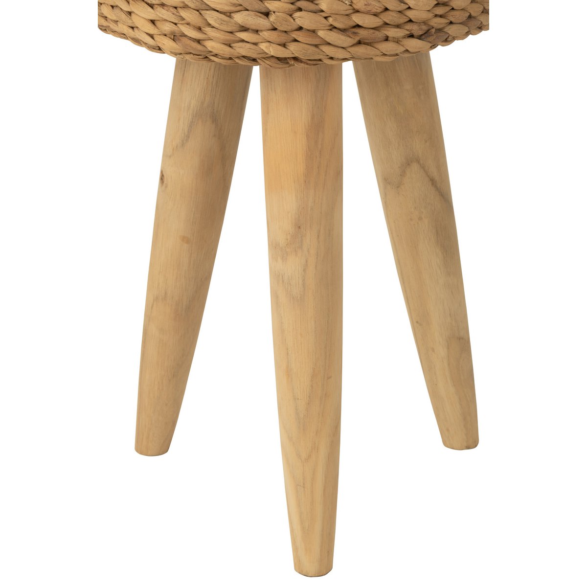 J-Line kruk Rond - hout/waterhyacint - naturel J-Line