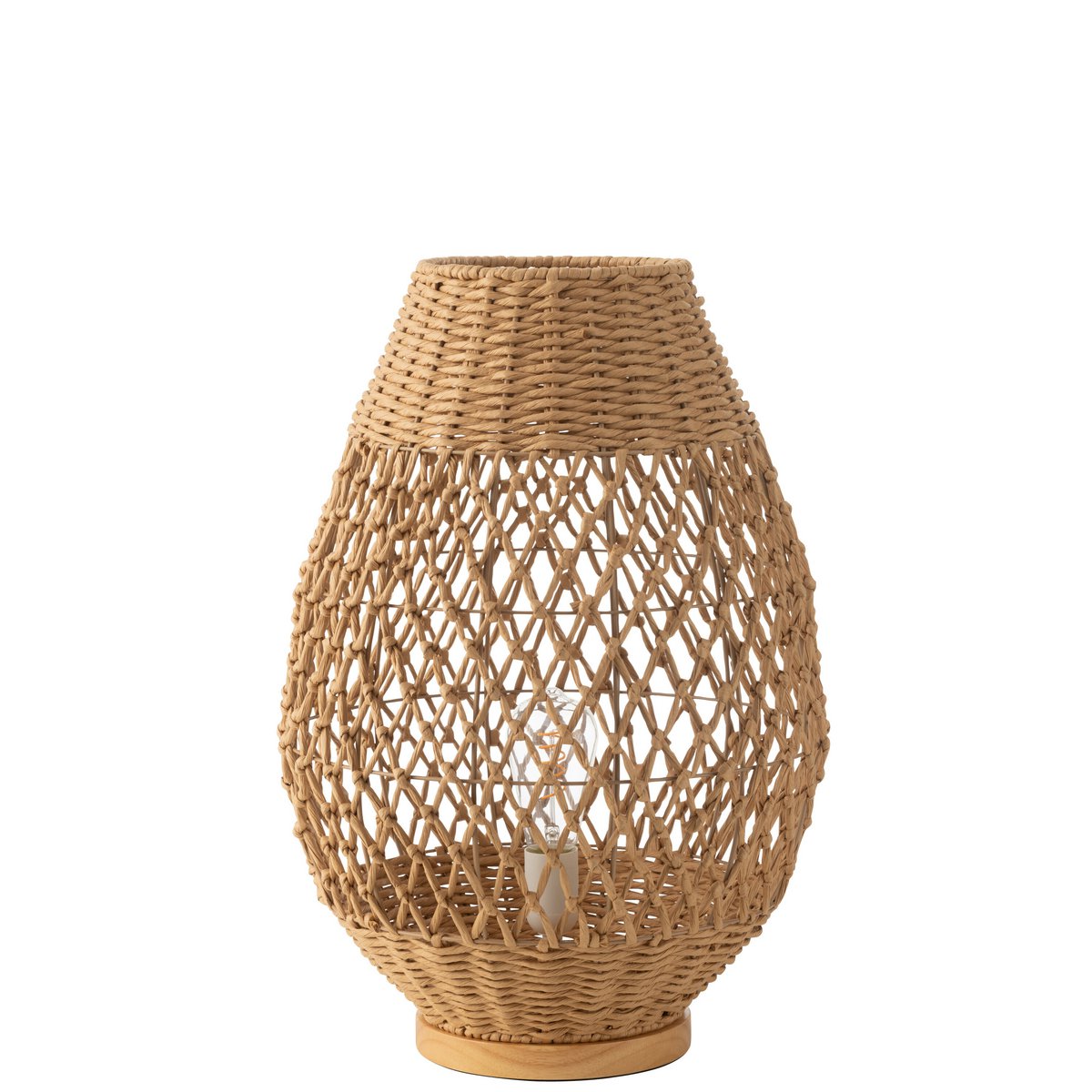 J-Line Lamp Metaal Getwist Donker Naturel Large J-Line