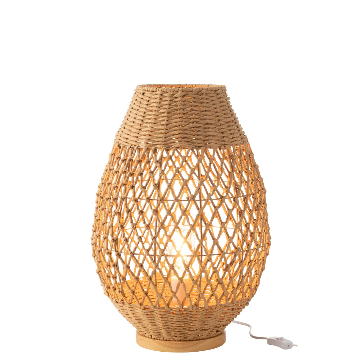 J-Line Lamp Metaal Getwist Donker Naturel Large J-Line