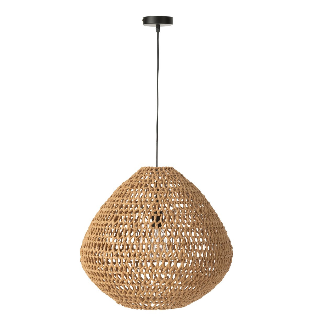 J-Line Plafondlamp Metaal Getwist Naturel J-Line