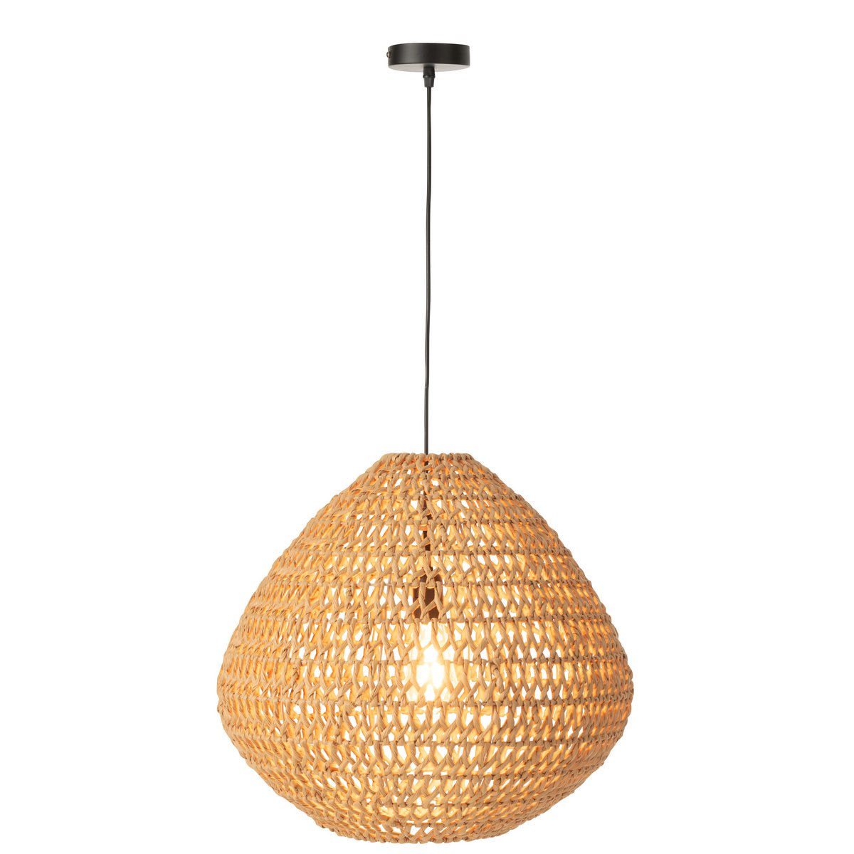 J-Line Plafondlamp Metaal Getwist Naturel J-Line