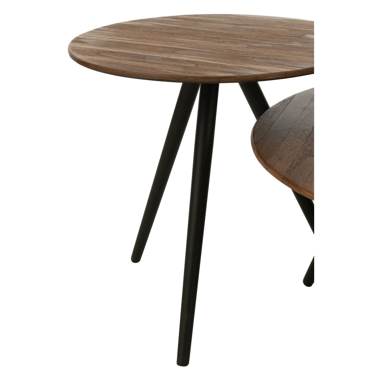 J-Line tafel Rond Gerecycleerd Teak - hout - naturel J-Line