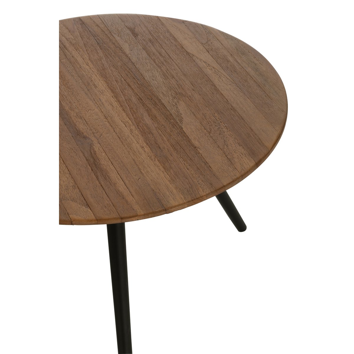 J-Line tafel Rond Gerecycleerd Teak - hout - naturel J-Line