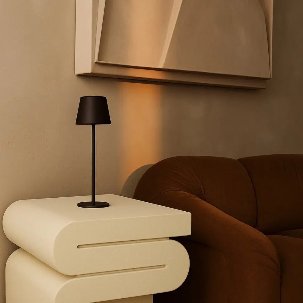 Jasper Mocha Brown - Draadloze lamp met batterij L metaal, dimable en 3 lichtstadia Tavellio - Amsterdam