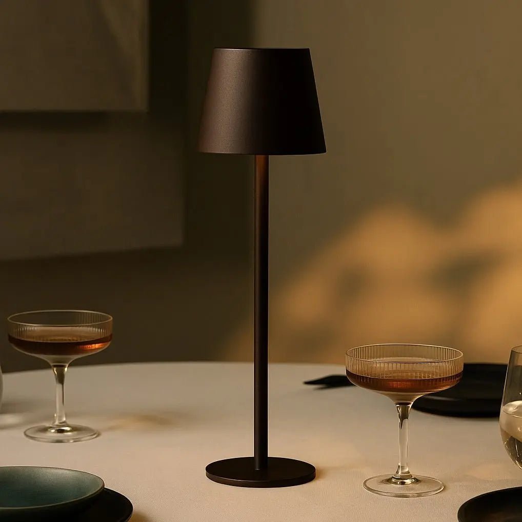 Jasper Mocha Brown - Draadloze lamp met batterij L metaal, dimable en 3 lichtstadia Tavellio - Amsterdam