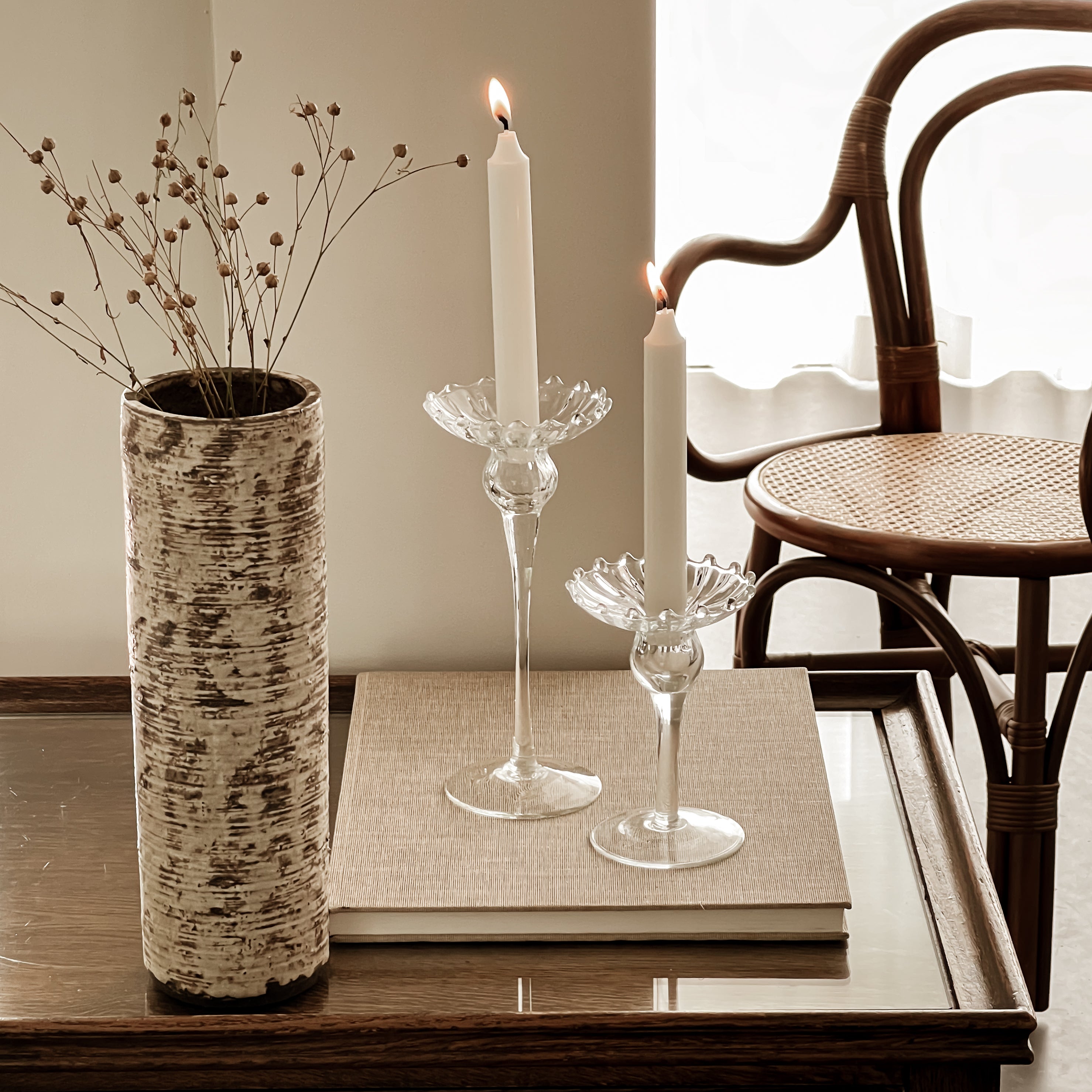keramische vaas – natuurlijke berkenbast look – vintage decoratie Noii HOME