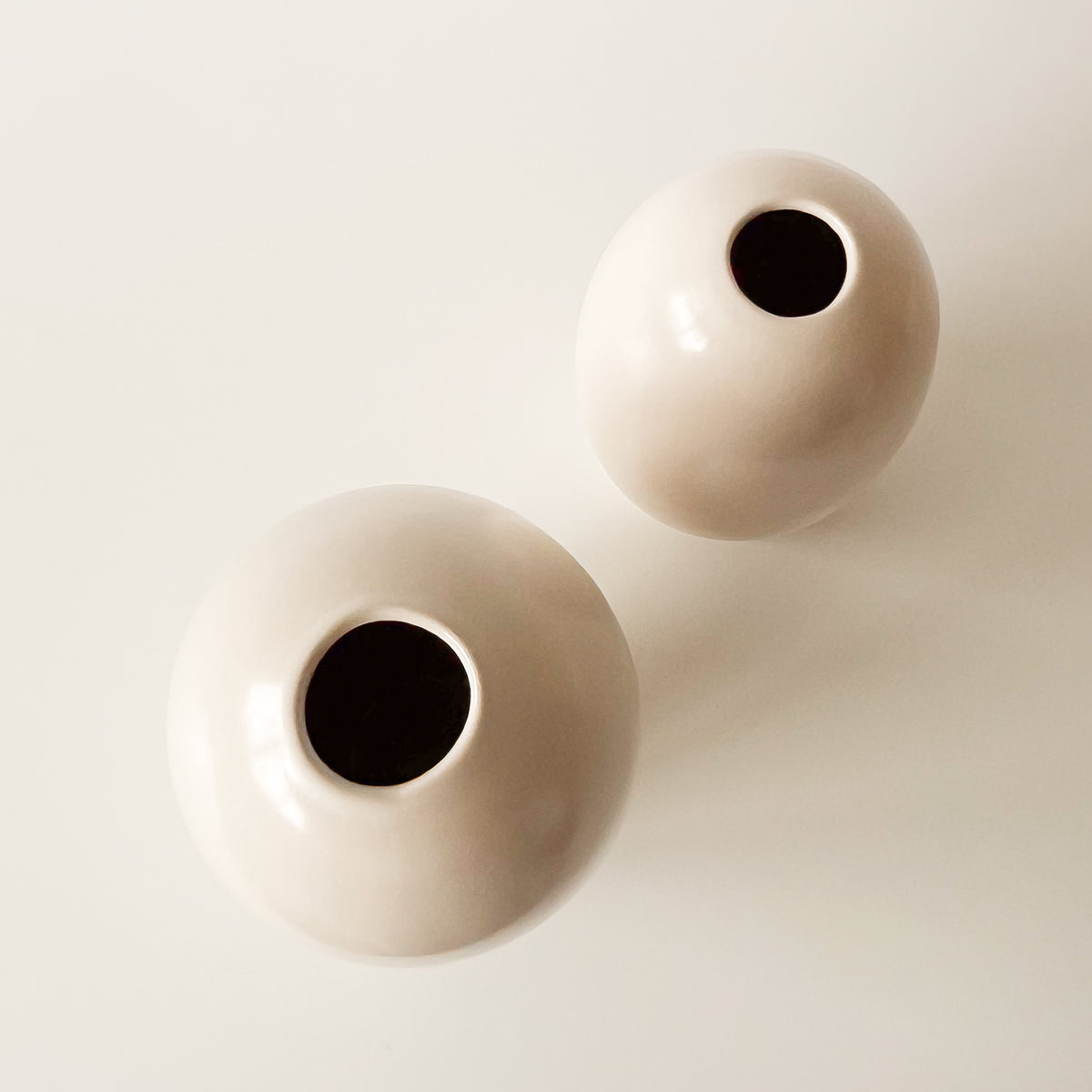 keramische vazen crème – set van 2 – pre-loved Noii HOME