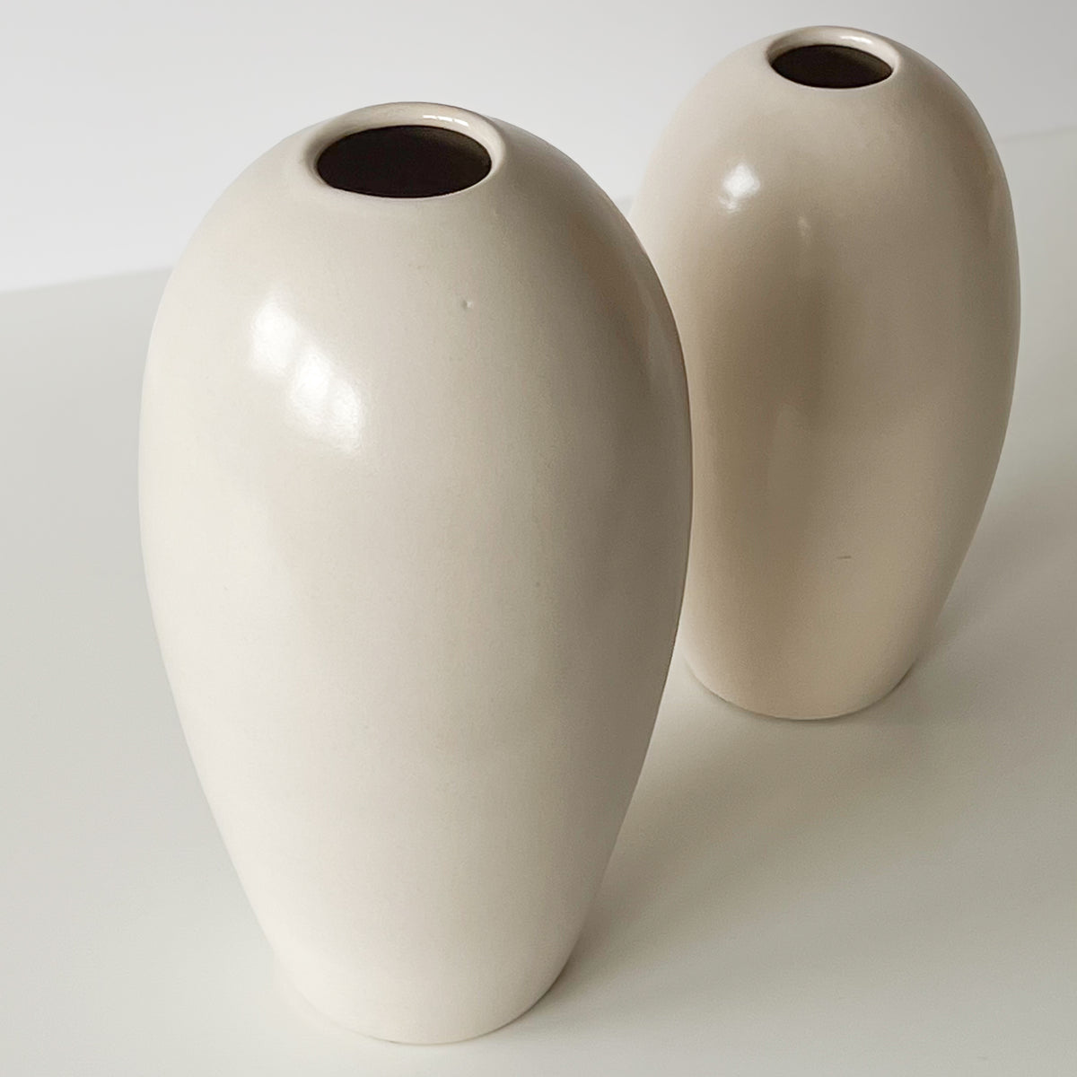 keramische vazen crème – set van 2 – pre-loved Noii HOME