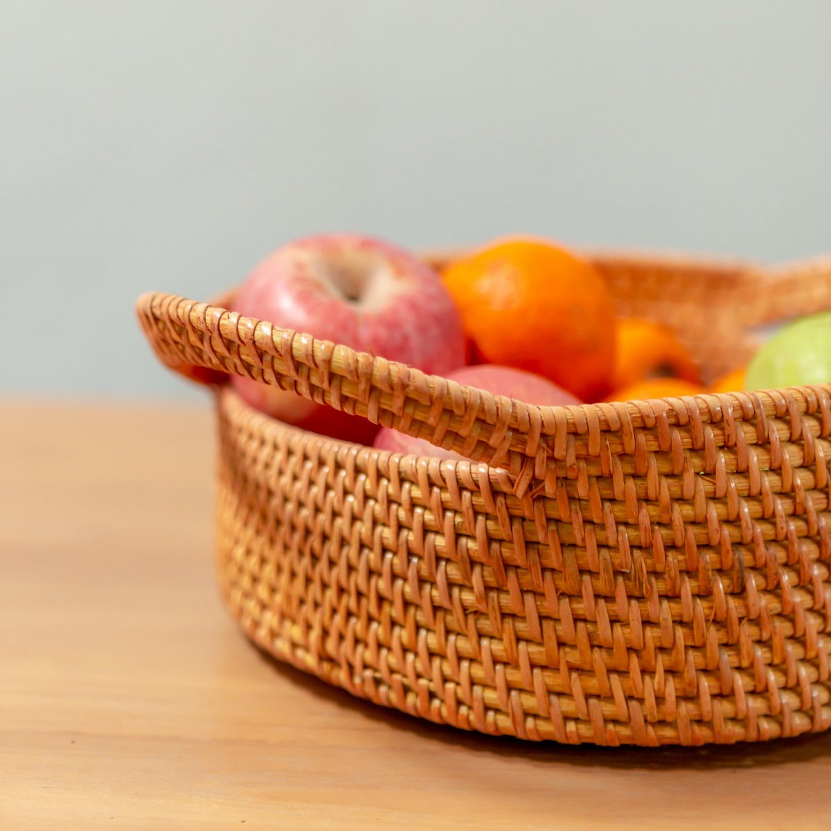 Kleine rotan opbergmand Decoratieve mand SUWARI (2 maten), geweldig als Breasmand of fruitschaal Soeji