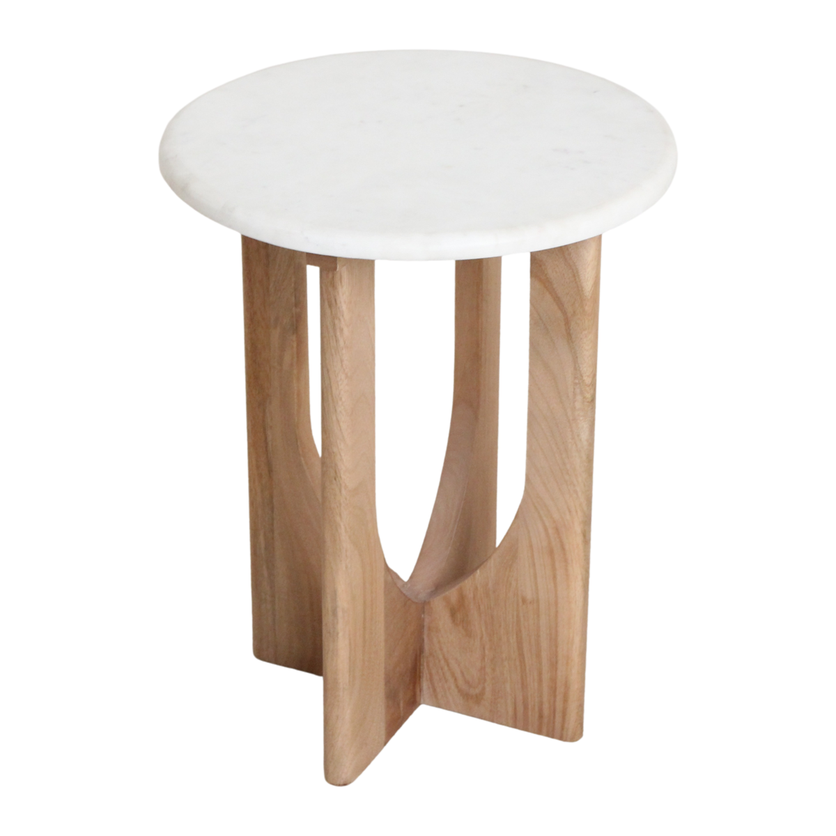 Kuching bijzettafel marmer wit - 30x30x50 cm Raw Materials