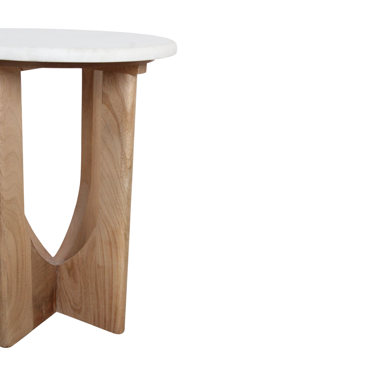 Kuching bijzettafel marmer wit - 30x30x50 cm Raw Materials