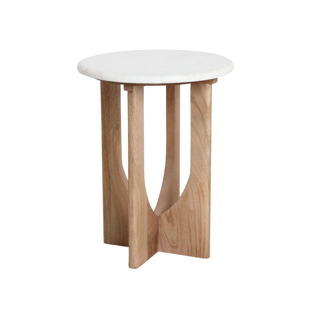 Kuching bijzettafel marmer wit - 30x30x50 cm Raw Materials