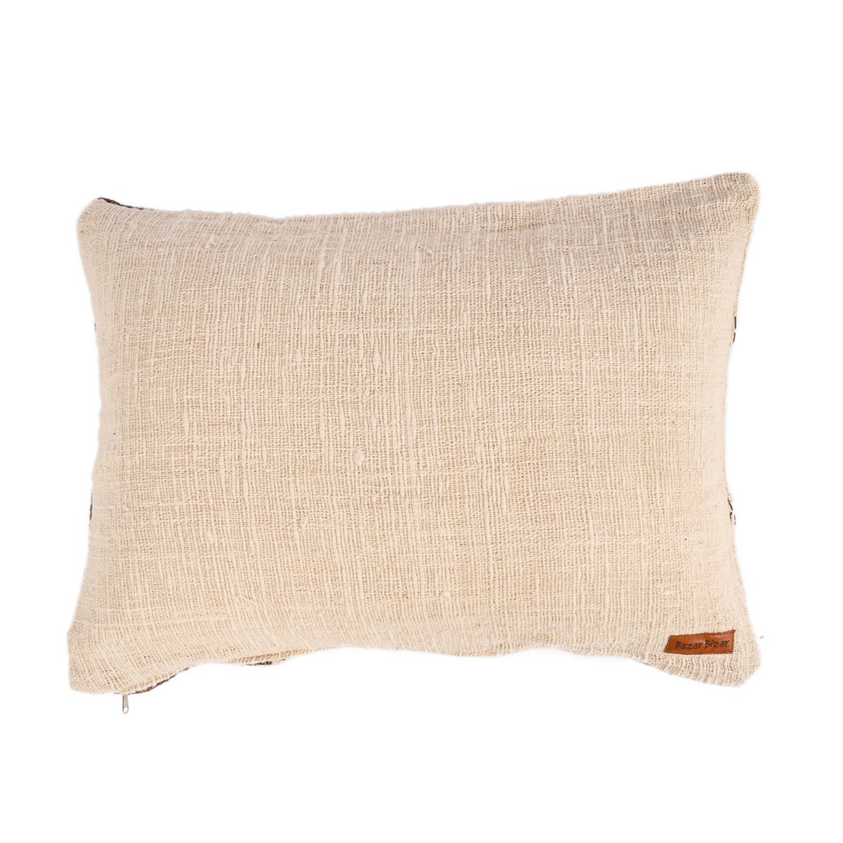 Kussenhoes met cacao-patchwork - natuurlijk bruin Bazar Bizar Living