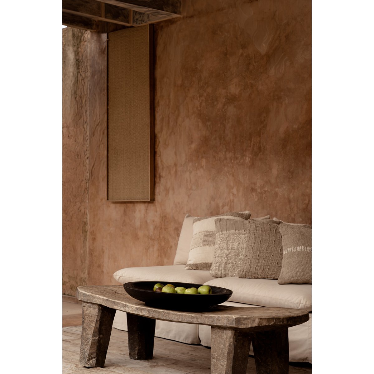 kussenhoes met linnen structuur – naturel – 50x50 – bazar bizar living Bazar Bizar Living