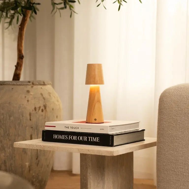 Lucas oplaadbare tafellamp – draadloos, dimbaar en opladen via USB-C Tavellio - Amsterdam