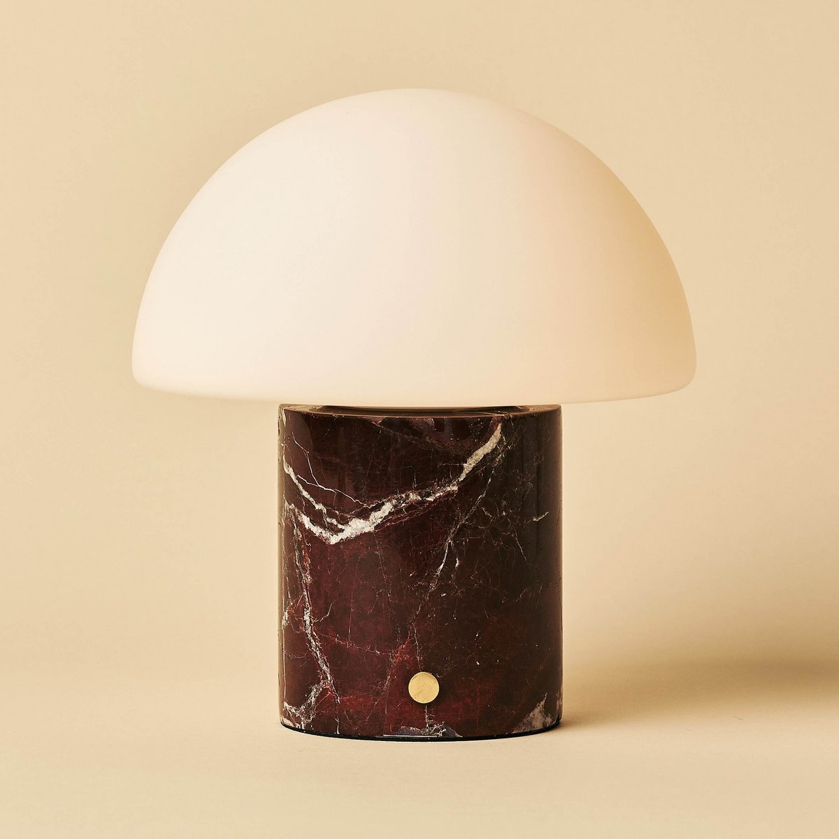 Maris Red / Rosso Levanto - Classic Marmeren oplaadbare tafellamp met 3 lichte kleuren en dimfunctie Tavellio - Amsterdam