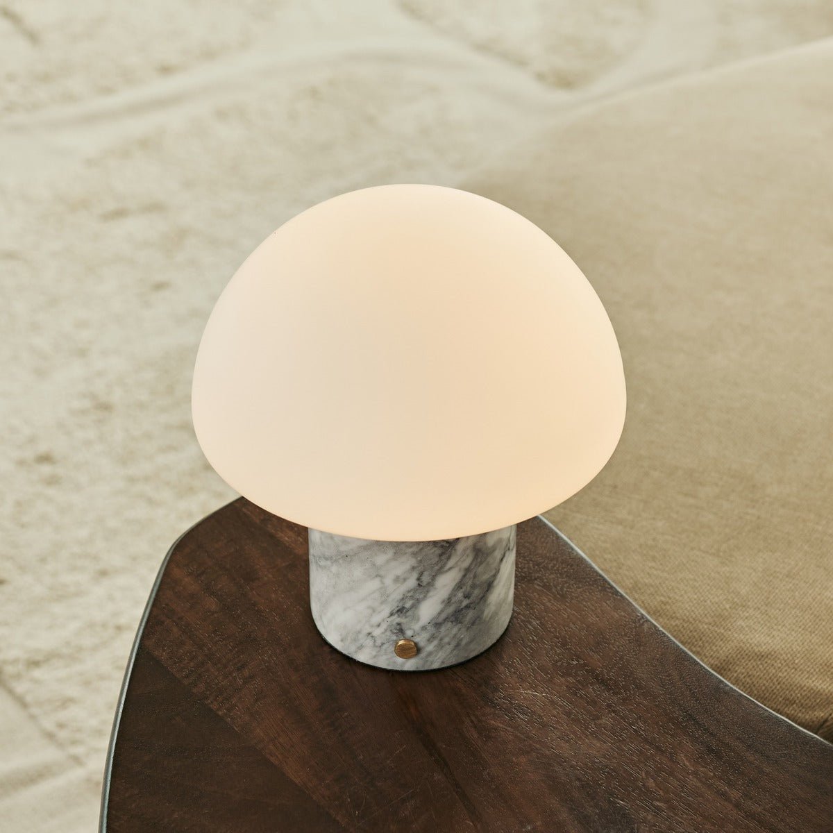 Maris White / Bianco Statuarietto - Classic Marmeren oplaadbare tafellamp met 3 lichte kleuren en dimfunctie Tavellio - Amsterdam