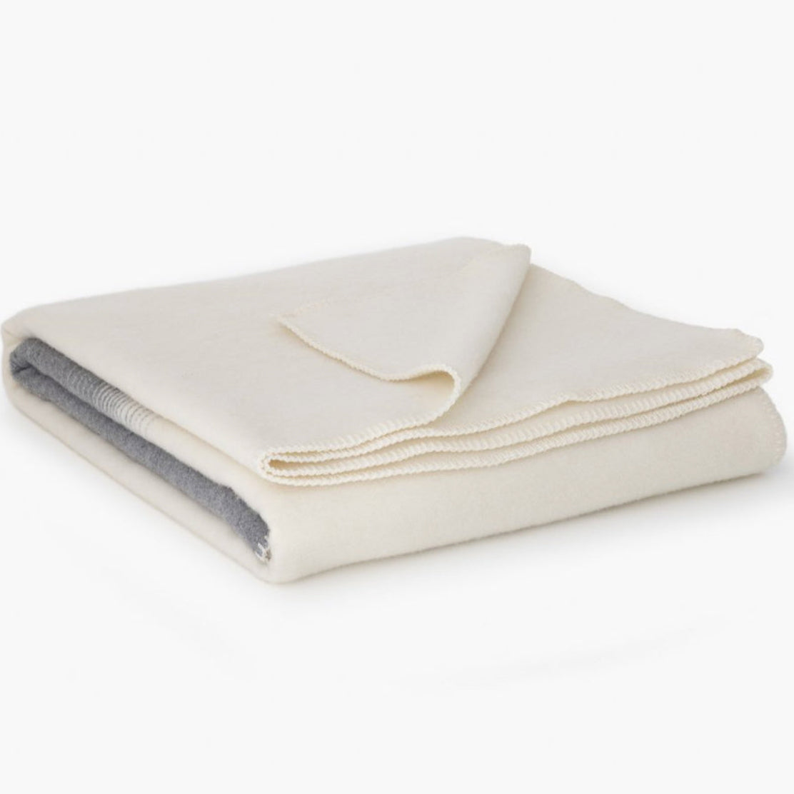 merino/cashmere beddeken – ivory mist – 220 x 200 cm - most blankets MoST Blankets