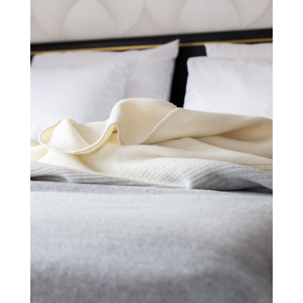 merino/cashmere beddeken – ivory mist – most blankets MoST Blankets