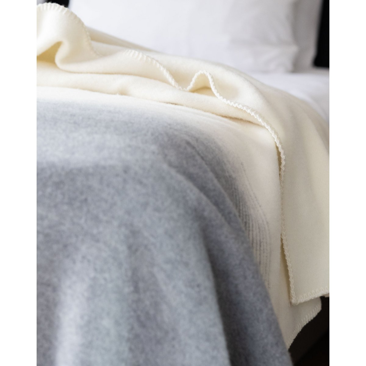 merino/cashmere beddeken – ivory mist – most blankets MoST Blankets