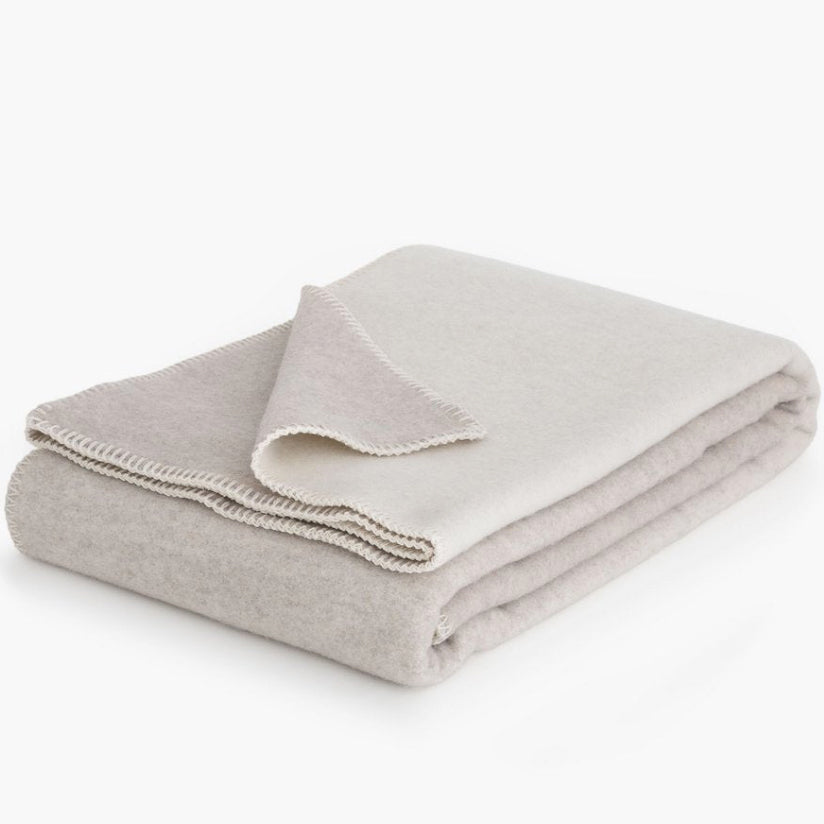 merino - kasjmier beddeken – plaid - ivory dune – 140 x 200 cm of 200 x 220 cm - most blankets MoST Blankets