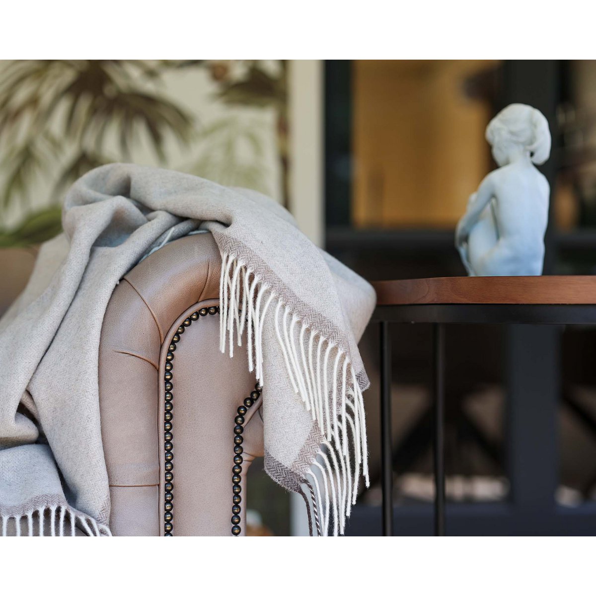 Merino/kasjmier plaid MILANO - beige MoST Blankets