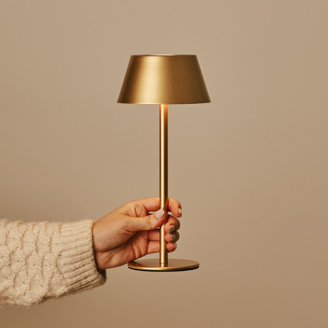 Milou Gold - tafellamp zonder kabel L Modern, Design & 3 Light Modi Tavellio - Amsterdam