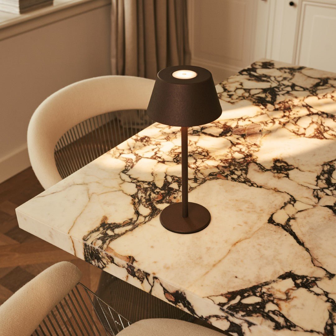 Milou Mocha Brown - Tafellamp zonder kabel L Modern, Design & 3 Light Modi Tavellio - Amsterdam