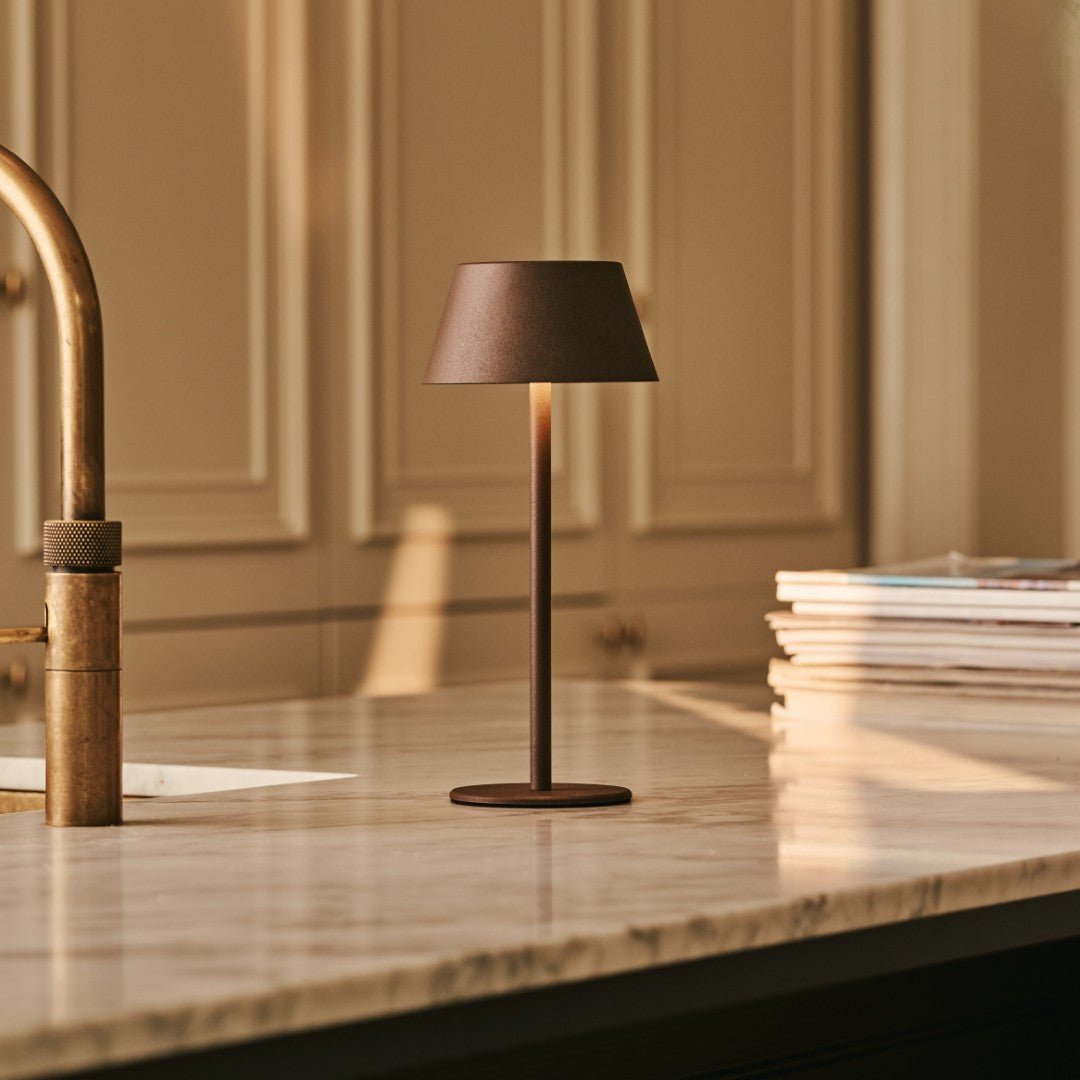 Milou Mocha Brown - Tafellamp zonder kabel L Modern, Design & 3 Light Modi Tavellio - Amsterdam