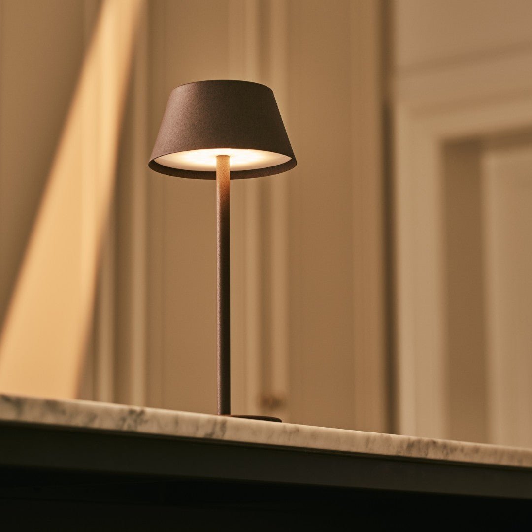 Milou Mocha Brown - Tafellamp zonder kabel L Modern, Design & 3 Light Modi Tavellio - Amsterdam