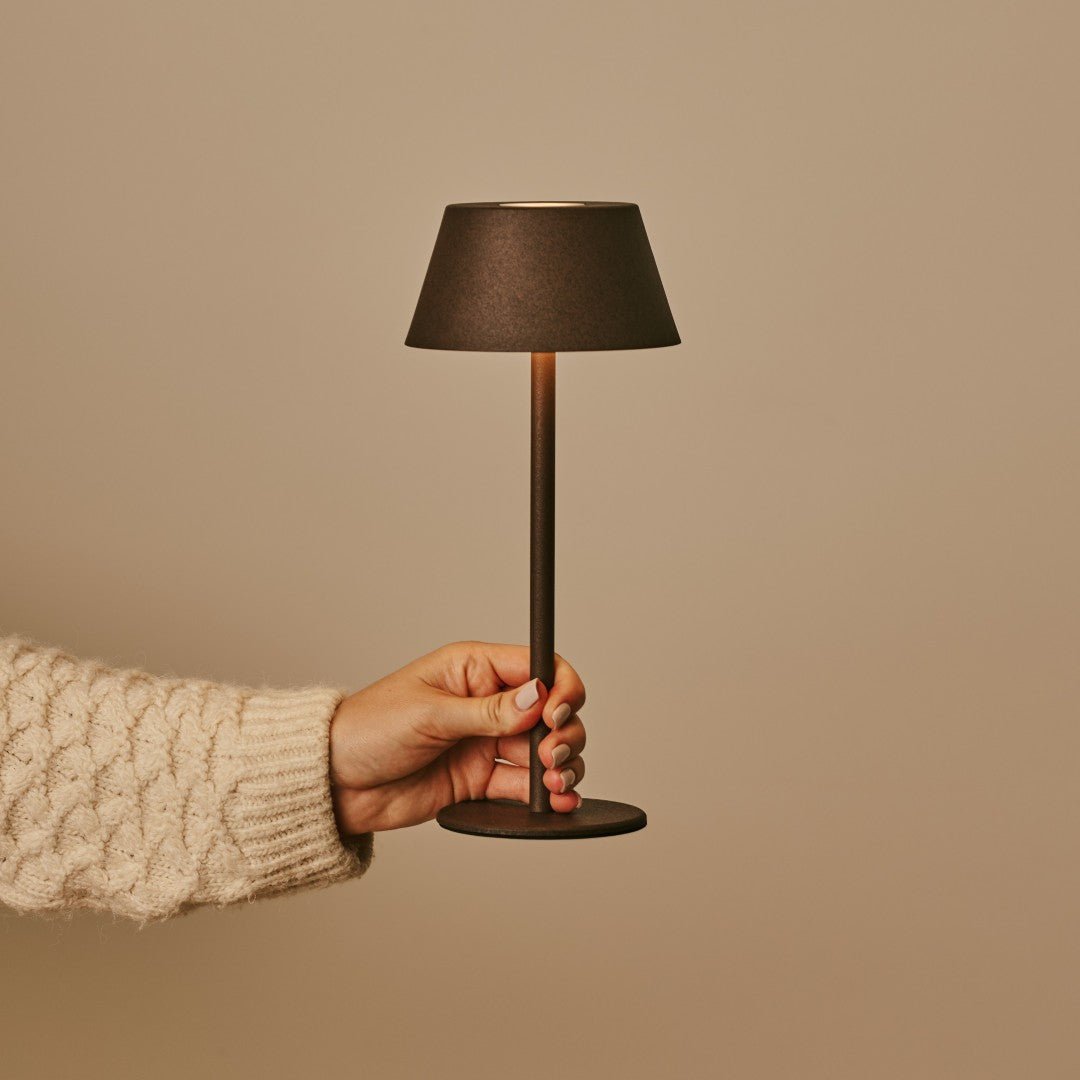 Milou Mocha Brown - Tafellamp zonder kabel L Modern, Design & 3 Light Modi Tavellio - Amsterdam