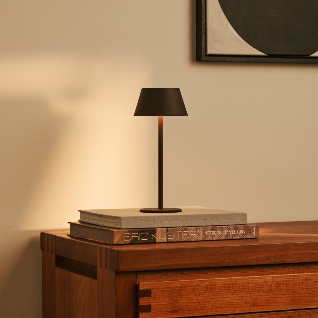 Milou Mocha Brown - Tafellamp zonder kabel L Modern, Design & 3 Light Modi Tavellio - Amsterdam
