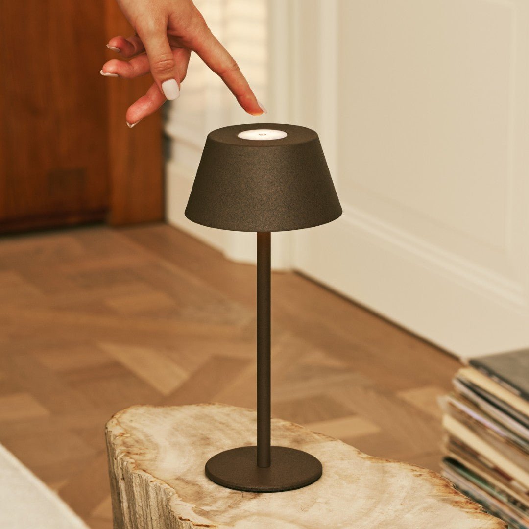 Milou Mocha Brown - Tafellamp zonder kabel L Modern, Design & 3 Light Modi Tavellio - Amsterdam