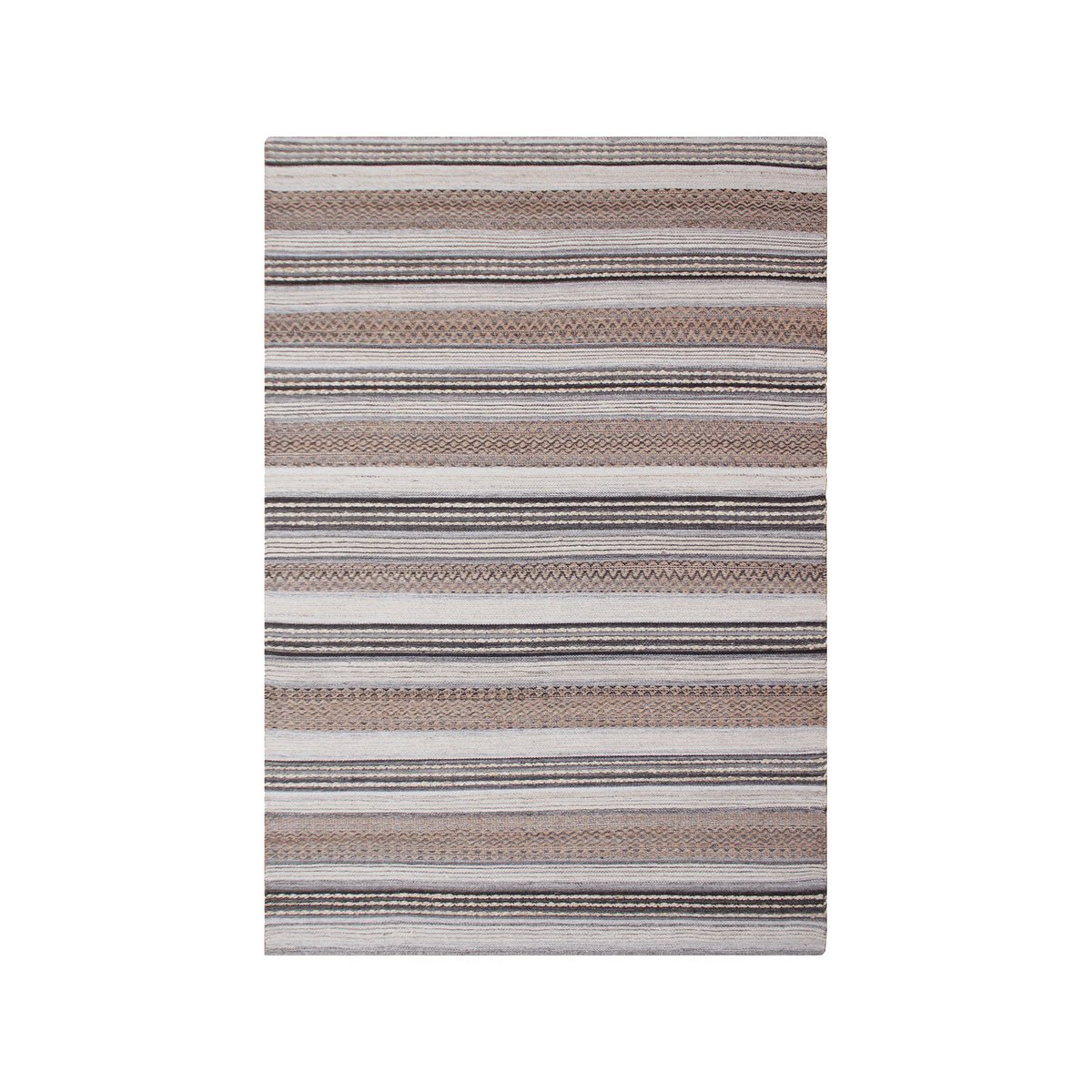 Morena Vloerkleed - Jute, Wol, Katoen, Natuur/Grijs - 160x230 cm House Nordic ApS
