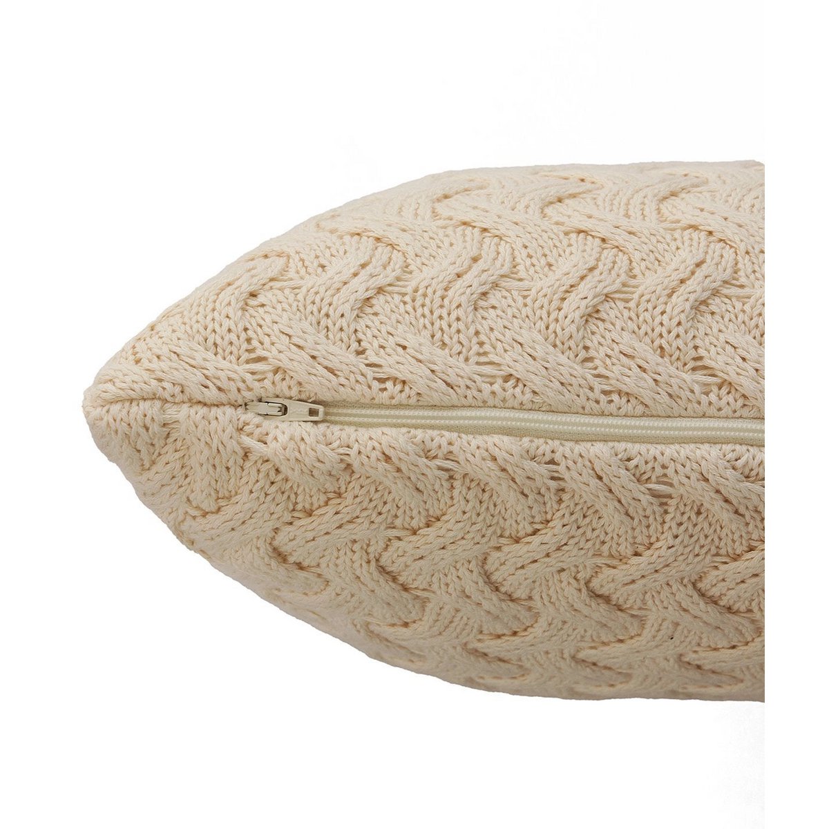 Natural Beige – Cushion Cover / Kussenhoes – Premium Knitted Texture – 45×45 cm – Urbane Hide Urbane Hide