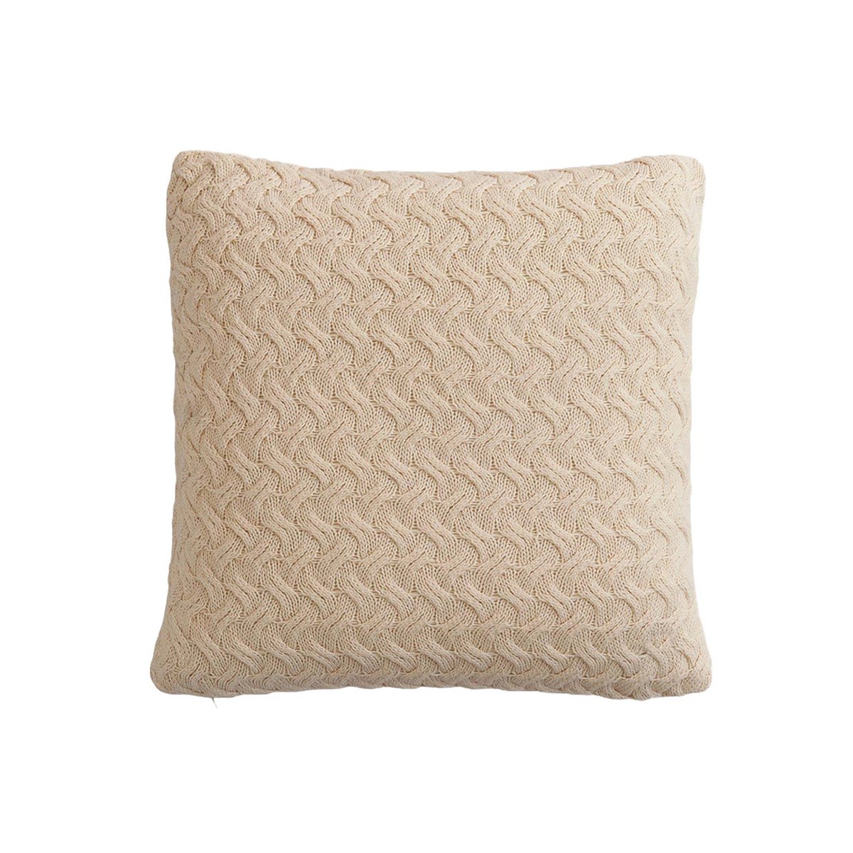 Natural Beige – Cushion Cover / Kussenhoes – Premium Knitted Texture – 45×45 cm – Urbane Hide Urbane Hide