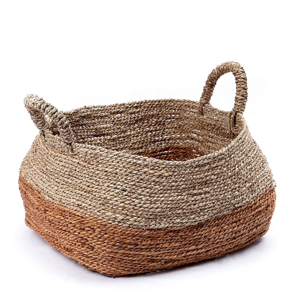 Opbergmand | Wasmand | Plantenmand MAJALENGKA (naturel) gemaakt van bananenvezels en zeegras (3 maten) Soeji