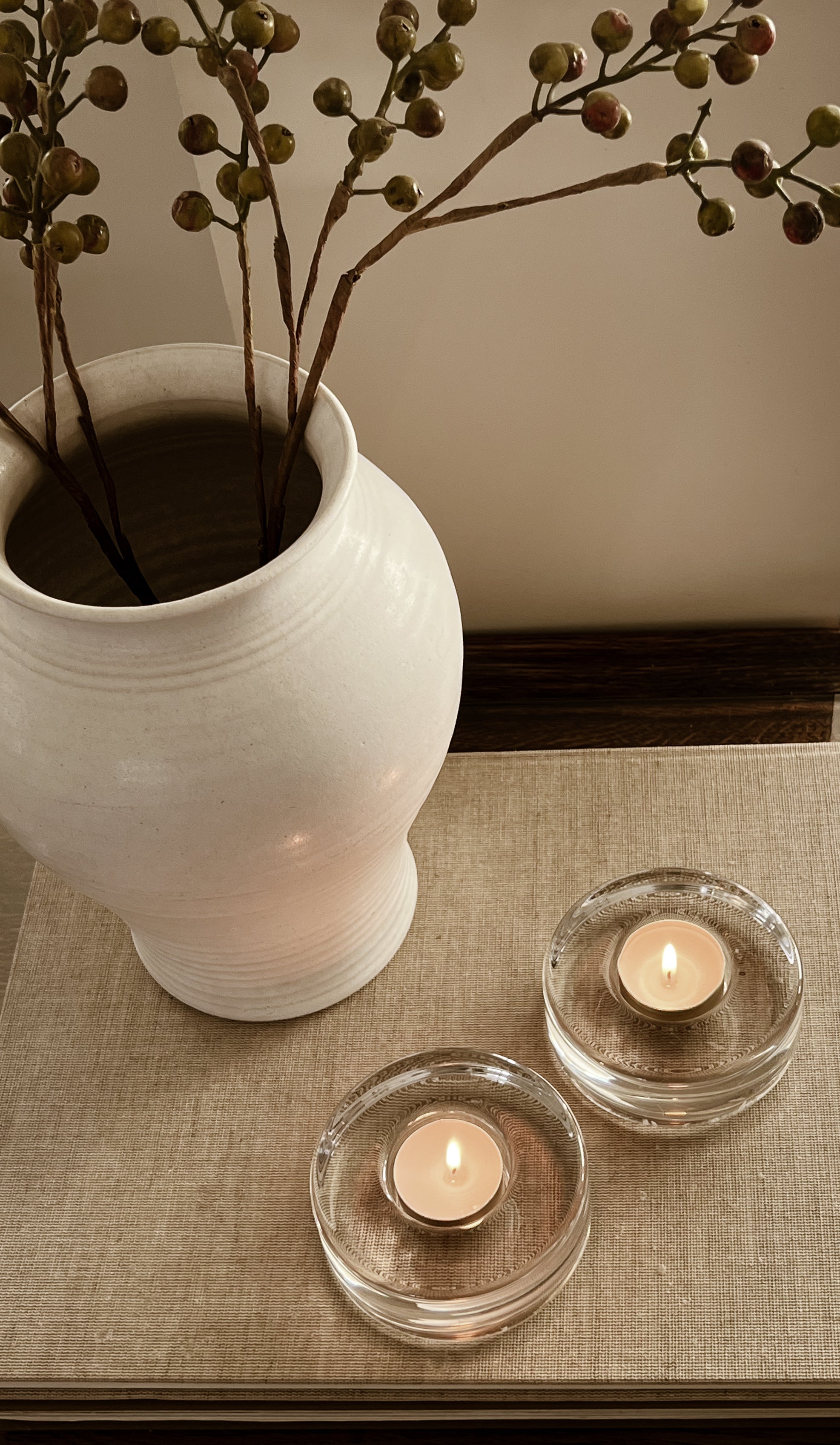orrefors puck theelichthouders 97 mm – set van 2 - pre-loved Noii HOME