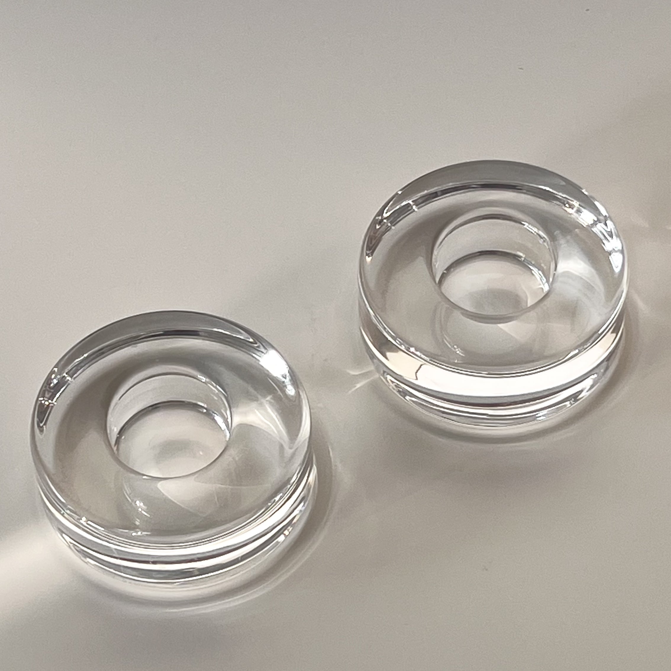 orrefors puck theelichthouders 97 mm – set van 2 - pre-loved Noii HOME