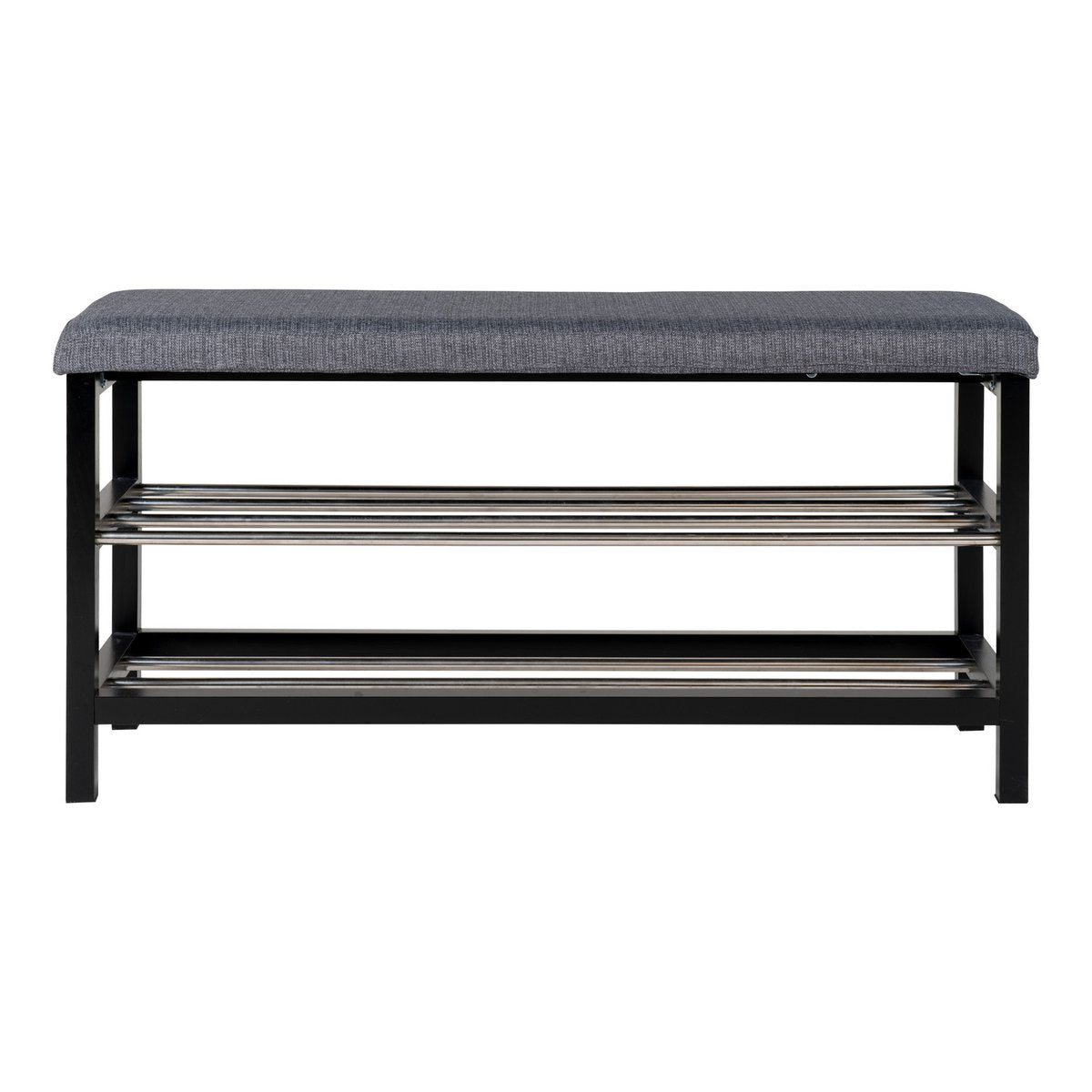 Padova Bank - Populier, Staal, Polyester, Grijs - 100x34x50 cm House Nordic ApS