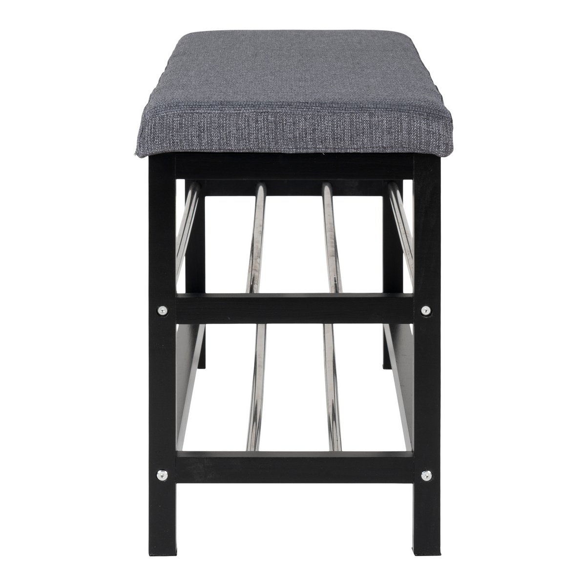 Padova Bank - Populier, Staal, Polyester, Grijs - 100x34x50 cm House Nordic ApS