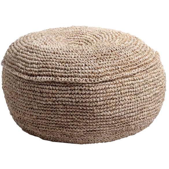 Poef | Zitzak TELU van Raffia (2 maten) Soeji