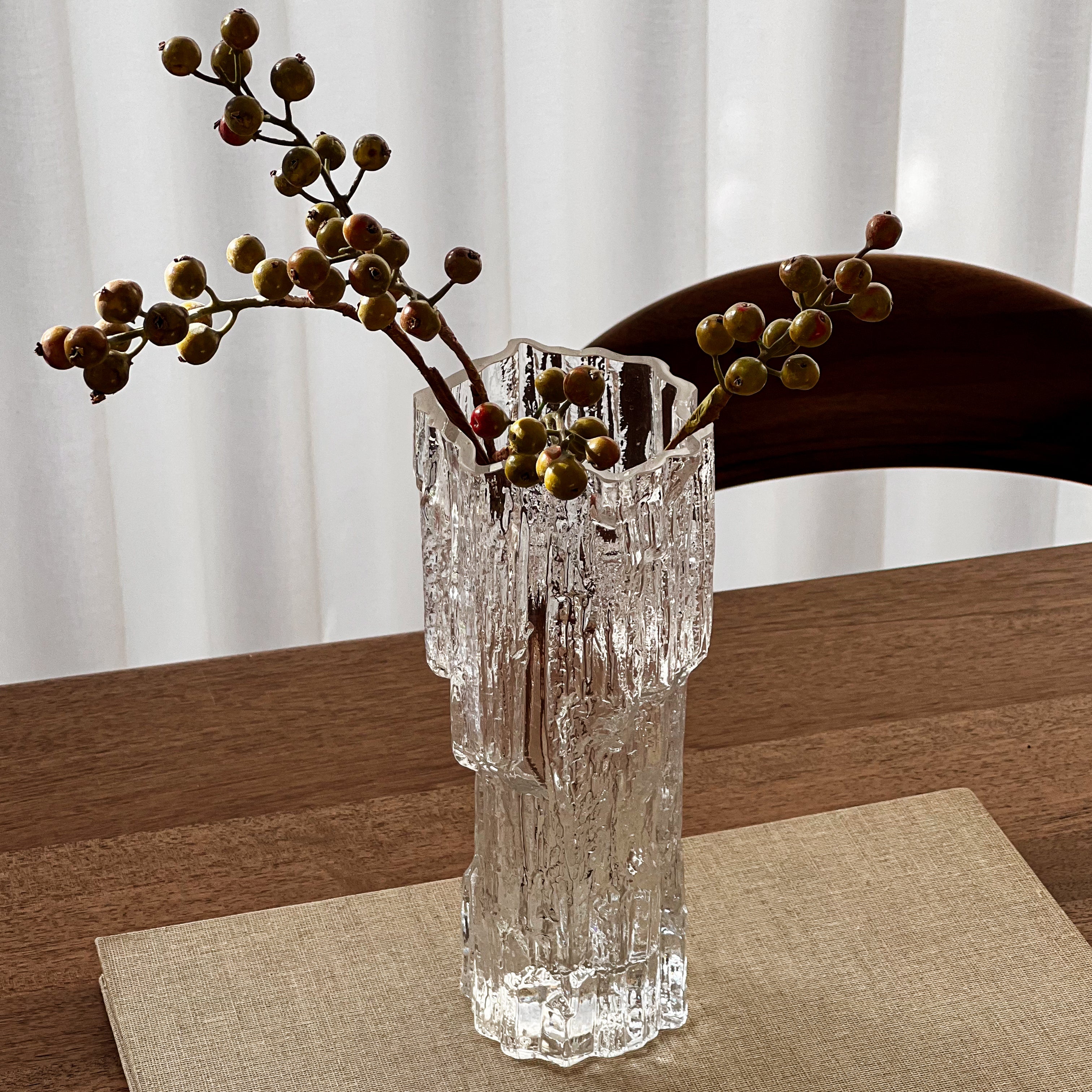 pre-loved glazen designvaas – Iittala Tapio Wirkkala (1968) Noii HOME