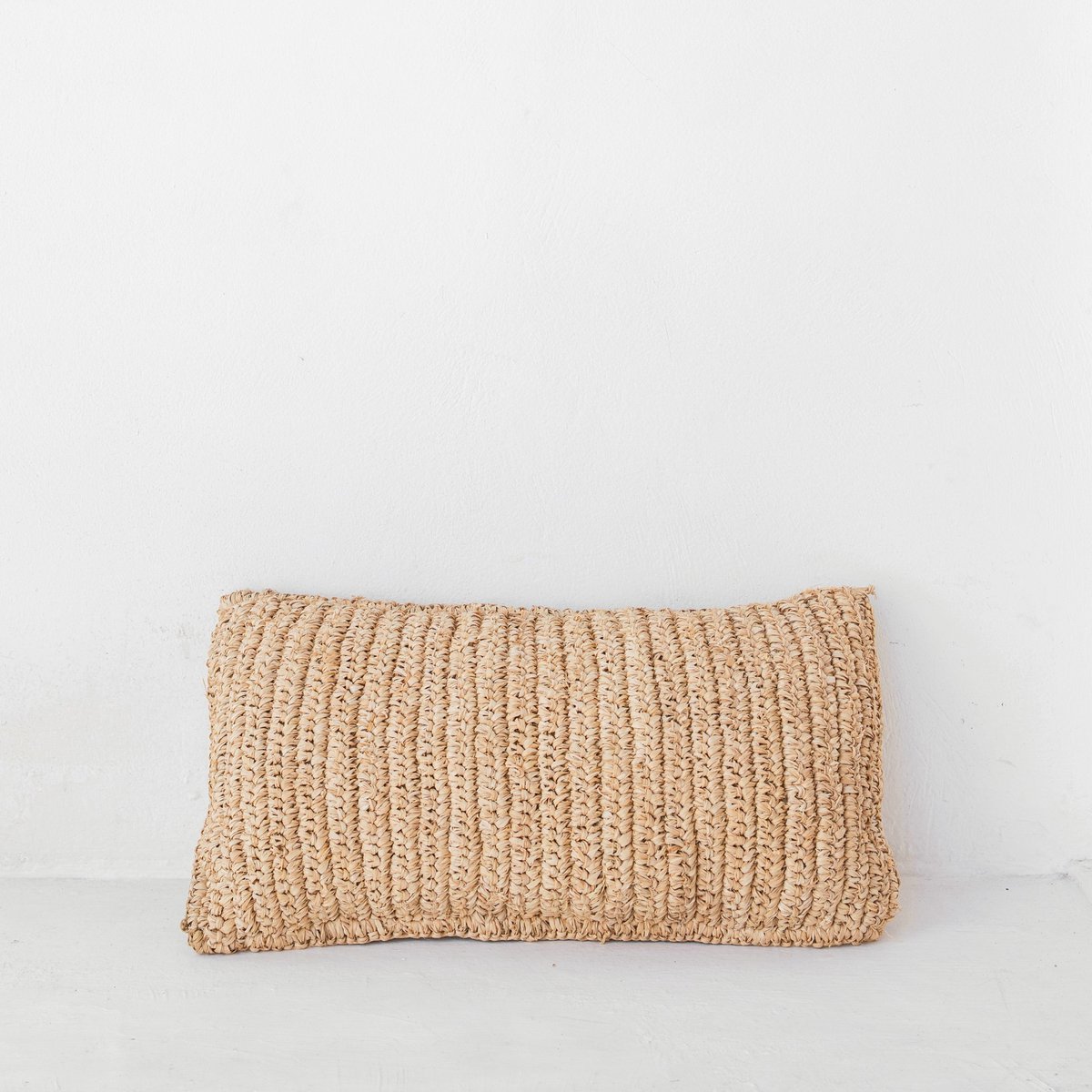 Raffia Sierkussen 50x30 cm met vulling Decoratief kussen Bankkussen DALUNG Soeji