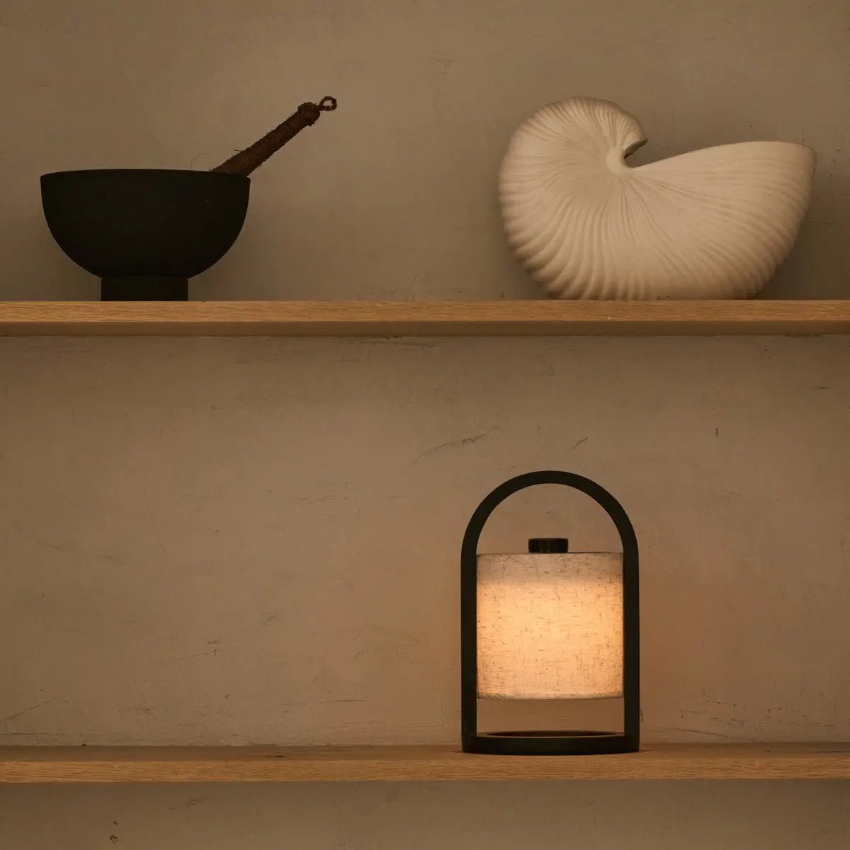 River Donkerbruine Draadloze Houten Lamp – Oplaadbaar & Dimbaar Tavellio - Amsterdam