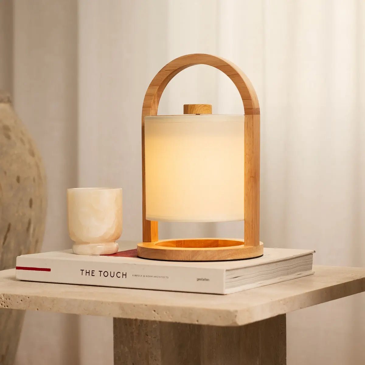 River Light Bruine Houten Oplaadbare Lamp – Dimbaar & Snoerloos Licht Tavellio - Amsterdam