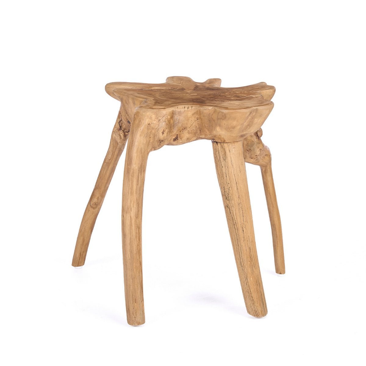 rooty bijzettafel – teakhout – organische vorm – bazar bizar living Bazar Bizar Living