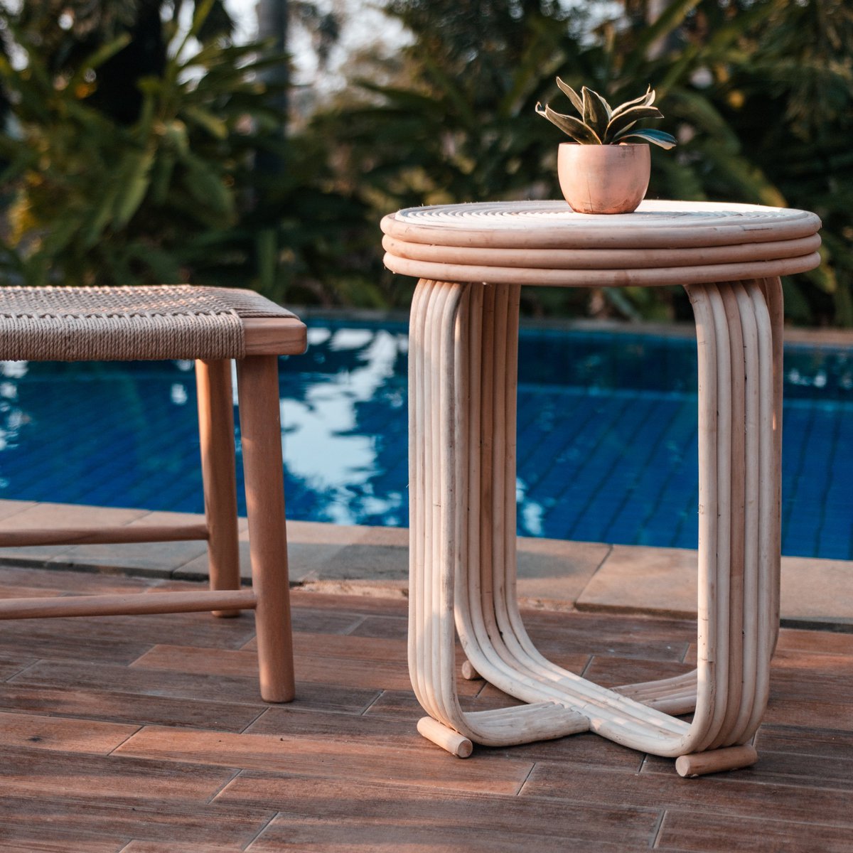 Rotan Bijzettafel | Bijzettafel | Banktafel KANTHI Soeji
