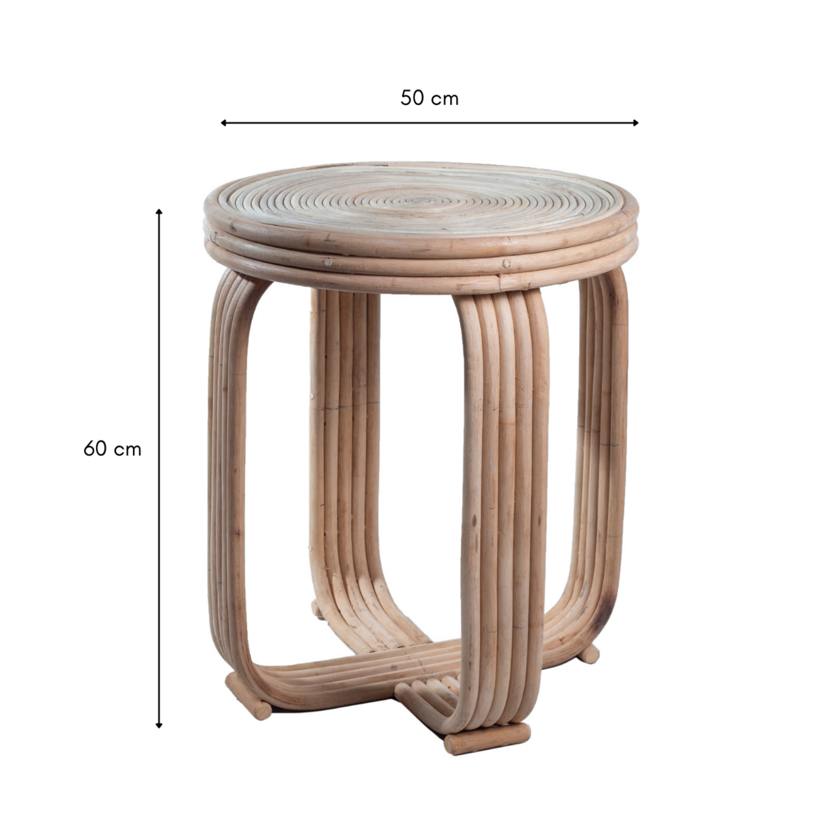 Rotan Bijzettafel | Bijzettafel | Banktafel KANTHI Soeji