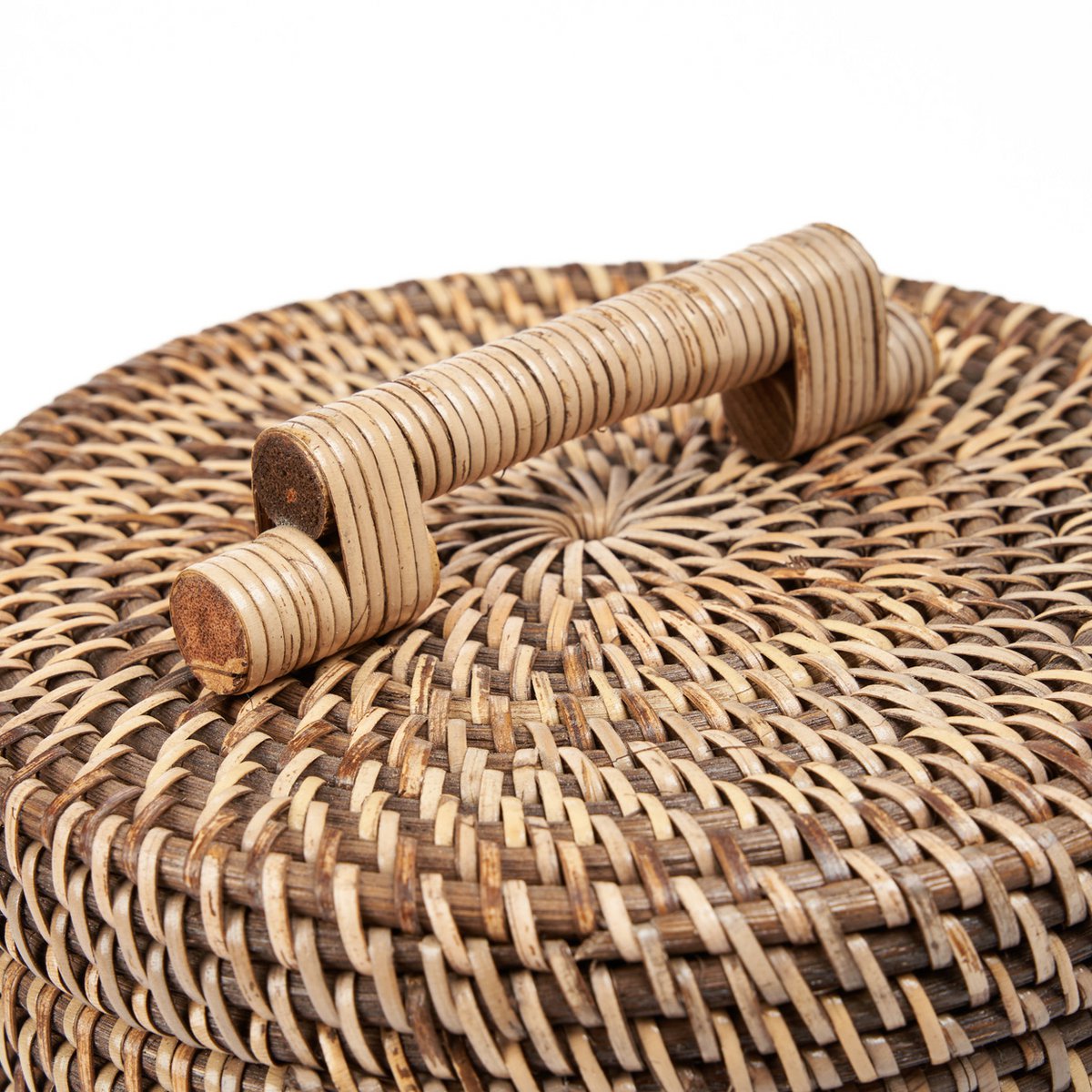 Rotan opbergmand smal & hoog – natuurlijk bruin Bazar Bizar Living